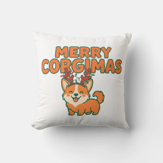 Fröhliche Corgimas Lustiges Corgi-Weihnachten-Hund Kissen