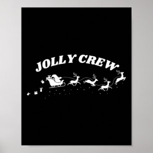 Fröhliche Crew Lustiges Weihnachts-Shirt Rentiere Poster