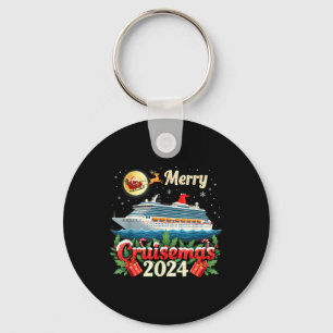 Fröhliche Cruisemas 2024 Familienurlaub passend Cr Schlüsselanhänger