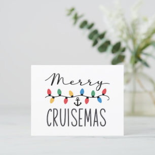 Fröhliche Cruisemas Familien-Weihnachts-Kreuzfahrt Feiertagspostkarte