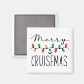 Fröhliche Cruisemas Familien-Weihnachts-Kreuzfahrt Magnet (Vorderseite/Rückseite)