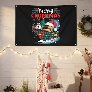 Fröhliche Cruisemas Lustige Familienweihnachten Banner