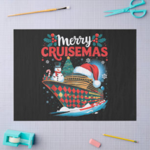Fröhliche Cruisemas Lustige Familienweihnachten Seidenpapier
