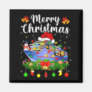 Fröhliche Cruisemas Weihnachtsbeleuchtung Santa Kr Magnet