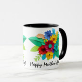 Fröhliche Cut Paper Bouquet Tasse (VorderseiteRechts)