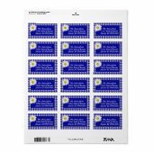 fröhliche Daisy Address Labels Adressaufkleber (Vorne)