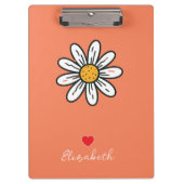 Fröhliche Daisy Illustration - Niedliches Retro-De Klemmbrett (Vorderseite)