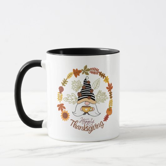 Fröhliche Danksagung Pumpkin Gnome Kaffee Autum St Tasse (Links)