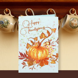 Fröhliche Danksagungsnachricht Pumpkin Fall Card Karte
