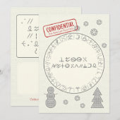 Fröhliche Decryptmas Feiertagskarte (Vorne/Hinten)