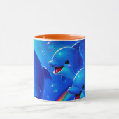Fröhliche Delfine Tasse (Zentrum)