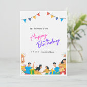 Fröhliche digitale Geburtstagskarte Feiertagskarte (Stehend Vorderseite)