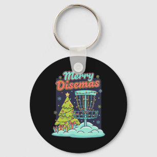 Fröhliche Discsmas Lustiger Disc Golf Fliegender D Schlüsselanhänger