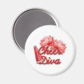 Fröhliche Diva Magnet (Vorderseite/Rückseite)