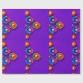 fröhliche Diwali farbenfrohe lila und andere Farbe Geschenkpapier (Flach)