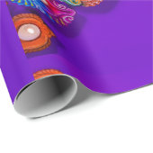 fröhliche Diwali farbenfrohe lila und andere Farbe Geschenkpapier (Rolleneckpunkt)