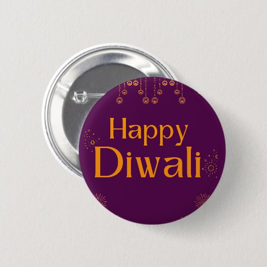 Fröhliche Diwali-Party Button (Vorne & Hinten)