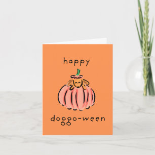 Fröhliche Doggo-ween Grußkarte zum Falten Karte