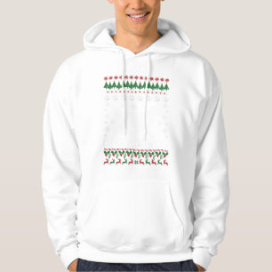 Fröhliche Dogmen Hund Schneeflocke hässlicher Weih Hoodie