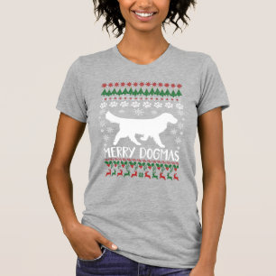 Fröhliche Dogmen Hund Schneeflocke hässlicher Weih T-Shirt