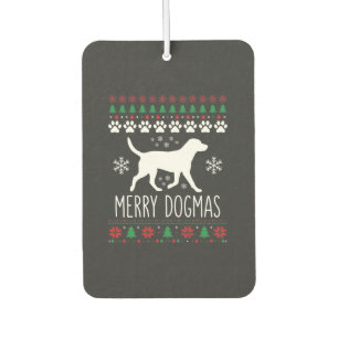 Fröhliche Dogmen Weihnachten Hund Vektor Autolufterfrischer