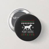 Fröhliche Dogmen Weihnachten Hund Vektor Button (Vorne & Hinten)