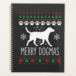 Fröhliche Dogmen Weihnachten Hund Vektor Planer