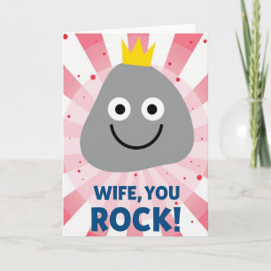 Fröhliche Ehefrau Du Rockst Stein Karte