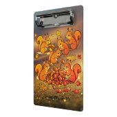 "Fröhliche Eichhörnchen Ansammlung Nuts" Mini Klemmbrett (Gewinkelt2)