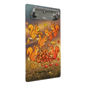 "Fröhliche Eichhörnchen Ansammlung Nuts" Mini Klemmbrett (Schrägansicht)