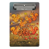 "Fröhliche Eichhörnchen Ansammlung Nuts" Mini Klemmbrett (Vorderseite)