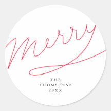 Fröhliche einfache rote Handmit buchstaben