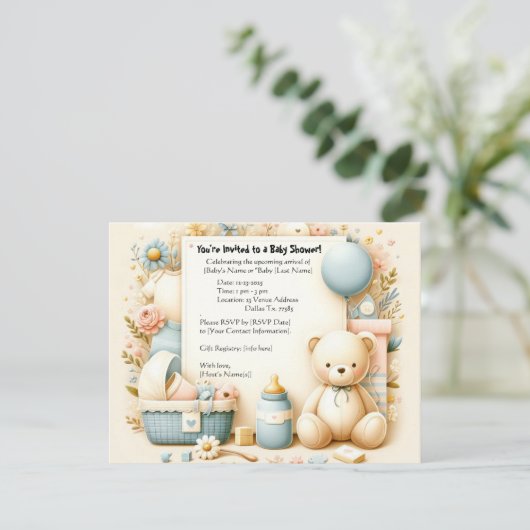 Fröhliche Einladung (Stehend Vorderseite)