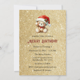 Fröhliche Einladung zum Geburtstag, Weihnachten Ge