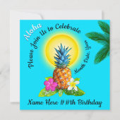 Fröhliche Einladungen zum Geburtstag von Hawaii (Vorderseite)
