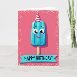 Fröhliche Eis-Pop-Birthday-Karte Karte