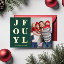 Fröhliche elegante grüne Foto-Weihnachten Gold