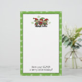 Fröhliche Elf-kundenspezifisches Briefpapier (Stehend Vorderseite)