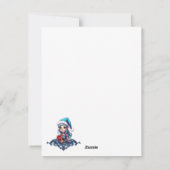 Fröhliche Elfe Feiertagskarte (Rückseite)