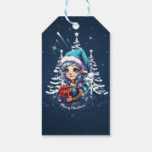 Fröhliche Elfe Geschenkanhänger (Rückseite)
