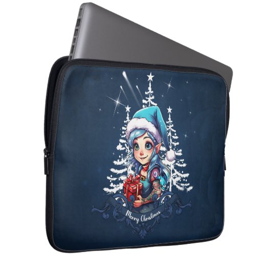 Fröhliche Elfe Laptopschutzhülle (Vorne Rechts)