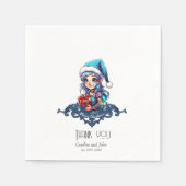 Fröhliche Elfe Serviette (Vorderseite)