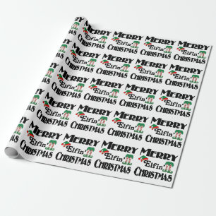 Fröhliche Elfen-Weihnachten Geschenkpapier