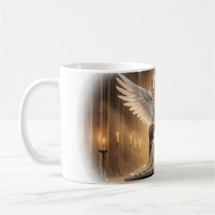 Fröhliche Engel Königin Löwenthron Leuchten Tasse