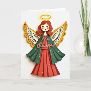 Fröhliche Engel-Weihnachtskarte Karte