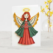 Fröhliche Engel-Weihnachtskarte Karte (Gelbe Blume)