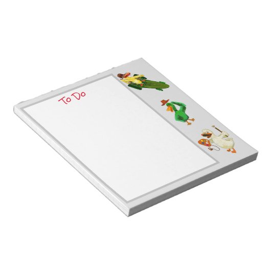 Fröhliche Enten Notepad Notizblock (angewinkelt)