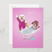 Fröhliche Entspannung Ankündigungspostkarte (Vorne/Hinten)