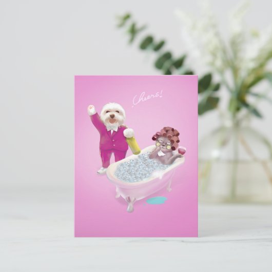 Fröhliche Entspannung Ankündigungspostkarte (Stehend Vorderseite)