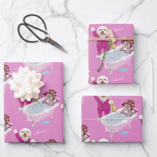 Fröhliche Entspannung Geschenkpapier Set (Vorderseite)